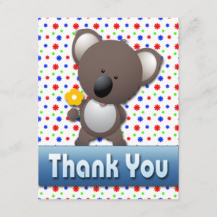 CARTE DE NOTE MIGNONNE DE MERCI DE KOALA