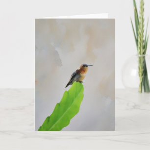 Carte de note minimaliste pour colibri