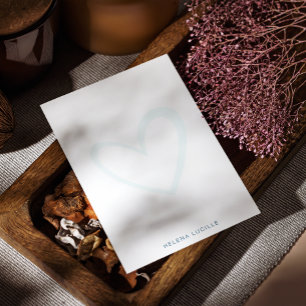 Carte de note minimaliste simple Coeur élégant