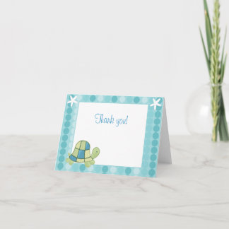 Carte de note moderne Blue Turtle Bay Merci