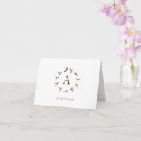 Carte de note Monogramme Humminbirds