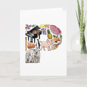 Carte de note Monogramme "P"