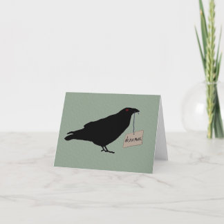 Carte de note mystérieuse de Raven