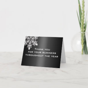 Carte de note noire et blanche de Merci d'affaires