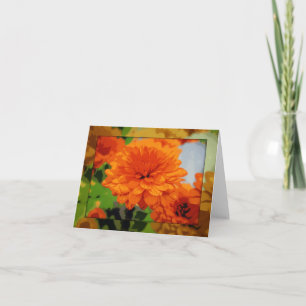 Carte de note orange lumineuse de mamans