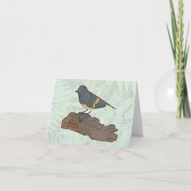 Carte de note Oriole en bois (Devant)