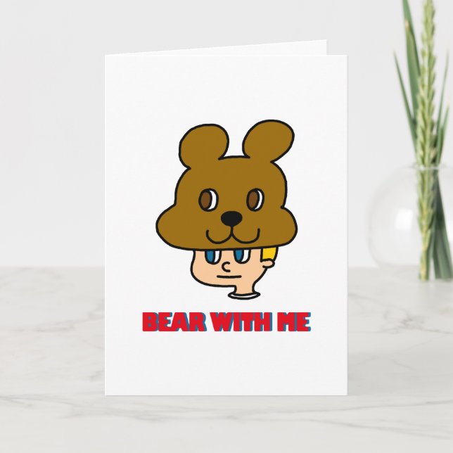 Carte de note Ours avec moi (Devant)