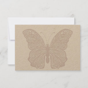 Carte de note papillon