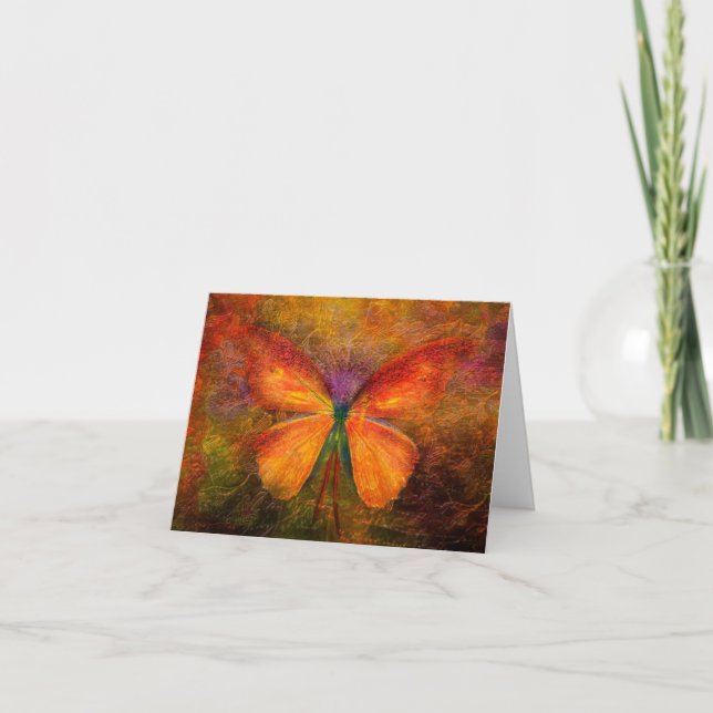 Carte de note papillon fantaisie (Devant)