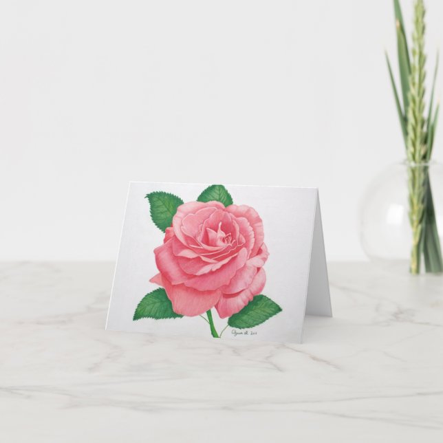 Carte de note Passion rose (Devant)