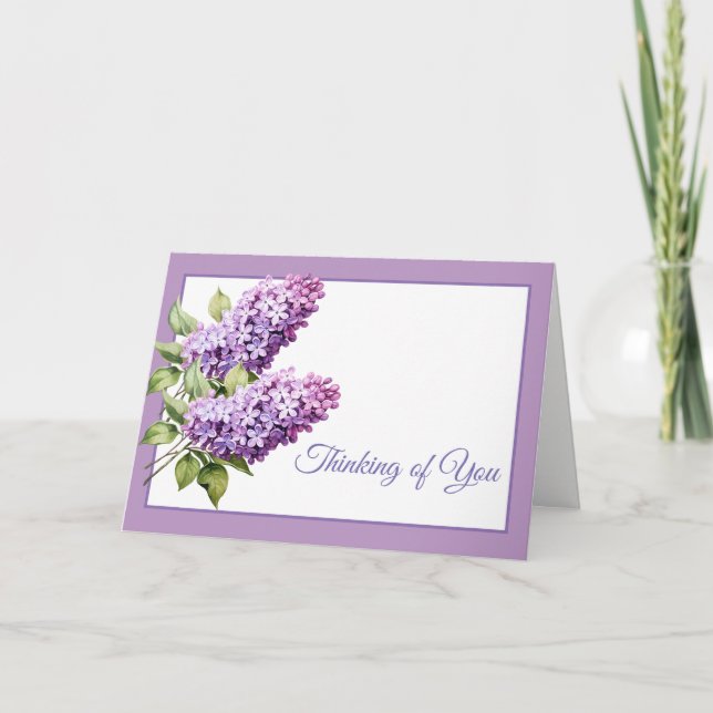 Carte de note pensée de lilas (Devant)