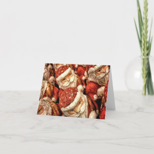 Carte de note Père Noël en bois