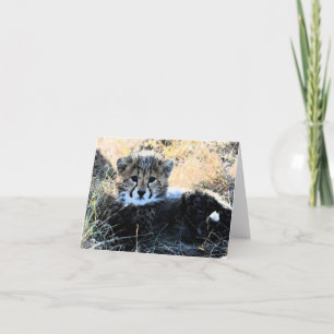 Carte de note personnalisable Cheetah club