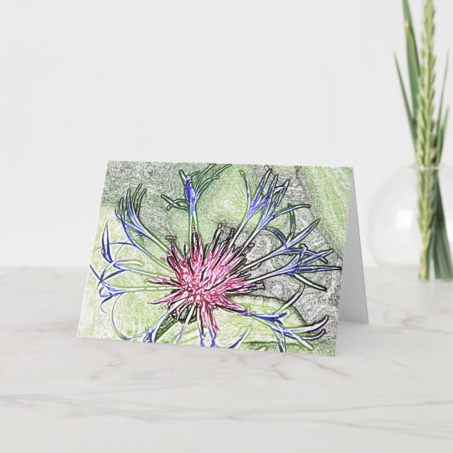 Carte de note personnalisable de fleur d'étoile de (Devant)