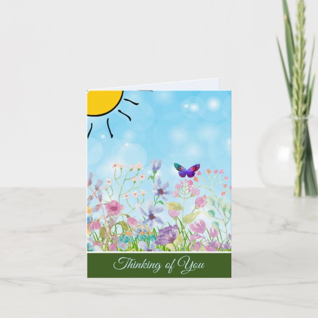 Carte de note personnalisable de jardin printanier (Devant)