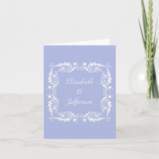 Carte de note personnalisable Wedgewood Blue 2 (Devant)
