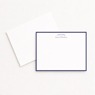 Carte de note personnalisée avec bordure Navy mode
