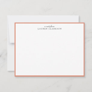 Carte de note personnalisée avec cadre de corail m