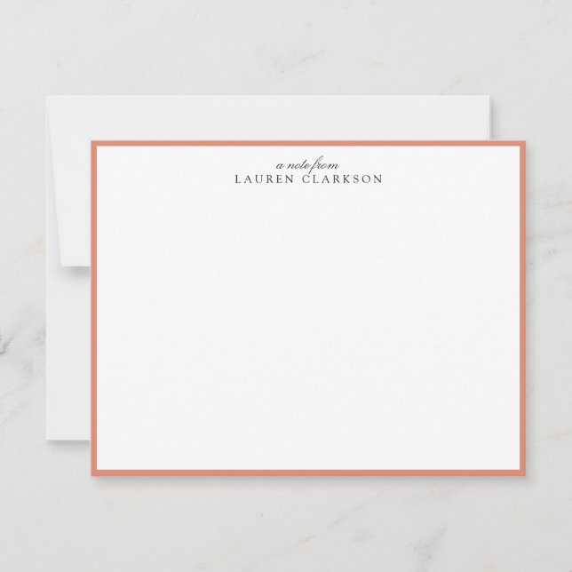 Carte de note personnalisée avec cadre de corail m (Devant)