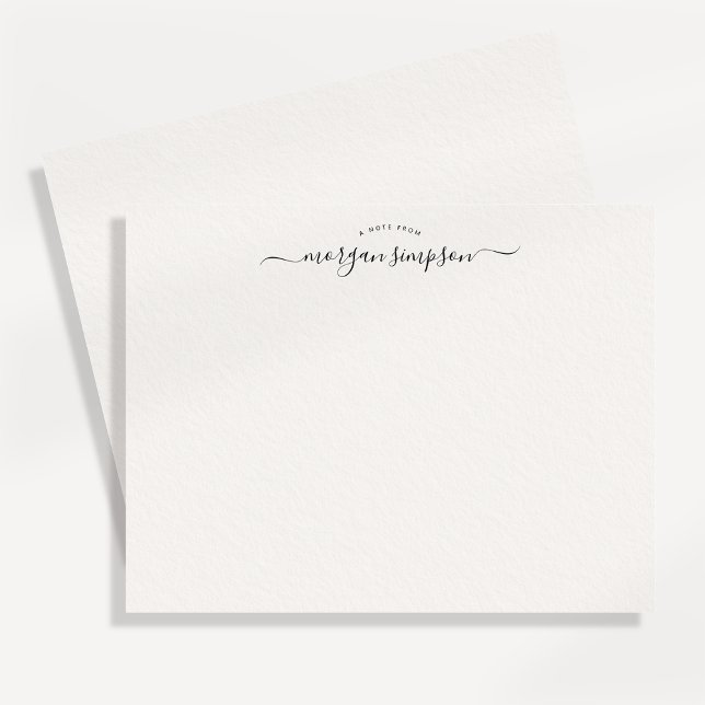 Carte de note personnalisée avec écriture élégante (Créateur téléchargé)