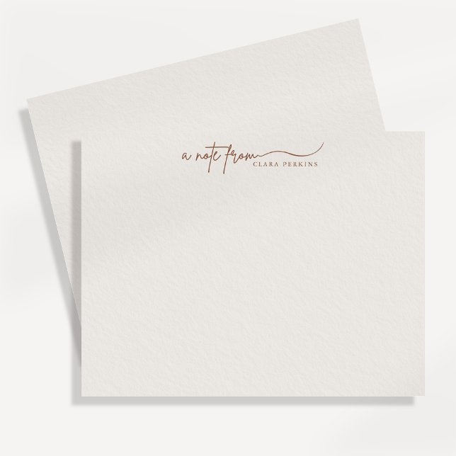 Carte de note personnalisée avec écriture moderne  (Créateur téléchargé)