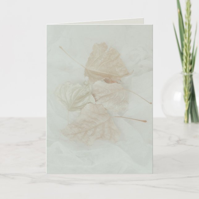 Carte de note personnalisée avec feuille de feuill (Devant)