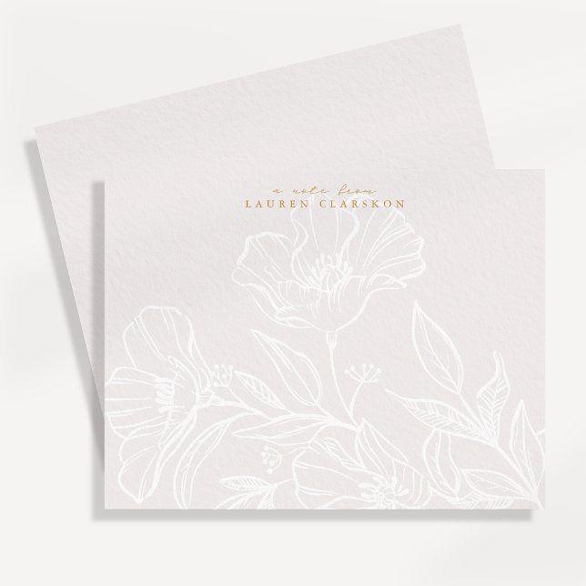 Carte de note personnalisée avec illustration flor (Créateur téléchargé)