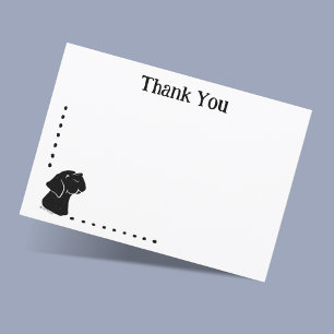 Carte de note personnalisée Black Lab Cute Dog Fla