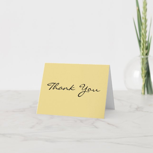 Carte de note personnalisée Elégant Merci (Devant)