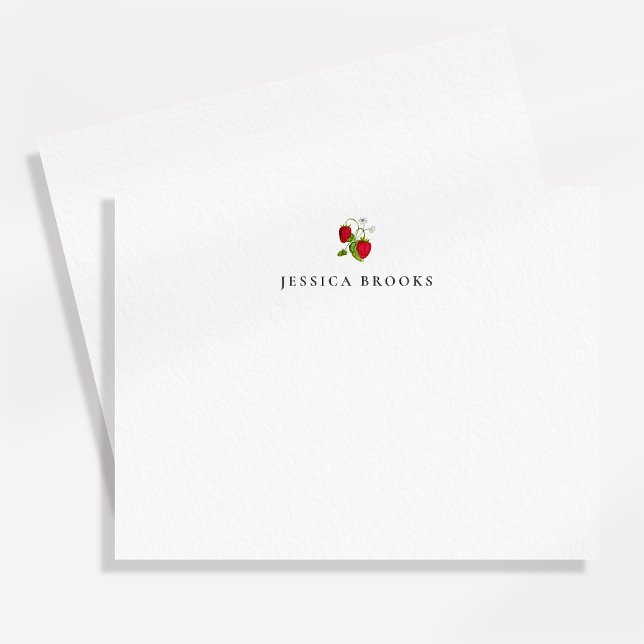 Carte de note personnalisée fraise  (Créateur téléchargé)
