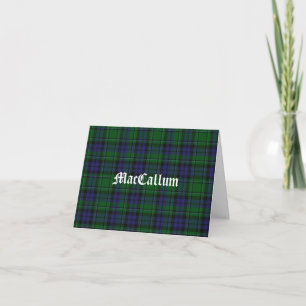 Carte de note personnalisée MacCallum Tartan Plaid