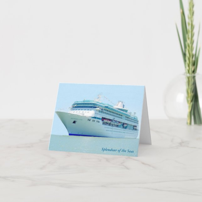 Carte de note personnalisée pour bateau de croisiè (Devant)