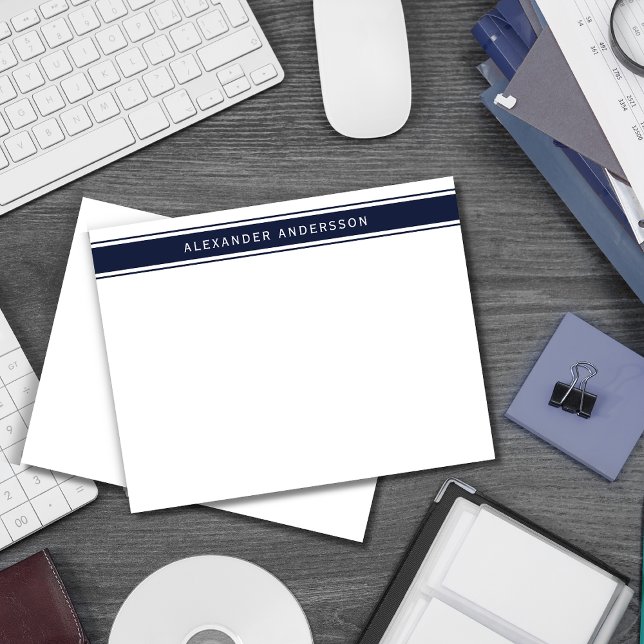 Carte de note personnalisée pour hommes bleu moder (Créateur téléchargé)