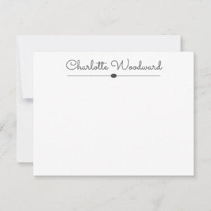 Carte de note personnalisée Simple Cute Script
