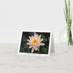 Carte de note personnalisée Water Lily