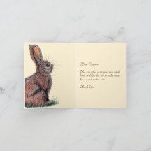 Carte de note personnalisée Wild Bunnies