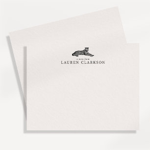 Carte de note personnelle Léopard minimal
