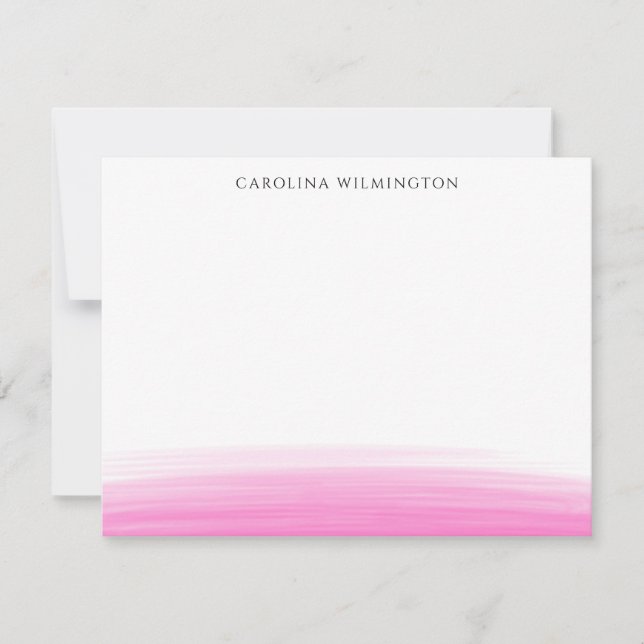 Carte de note personnelle Preppy Pink (Devant)