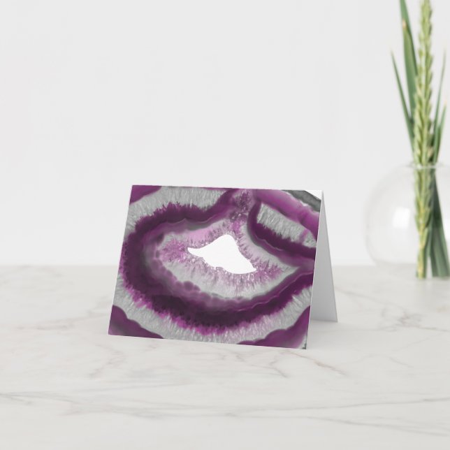 Carte de note Pink Agate Merci (Devant)