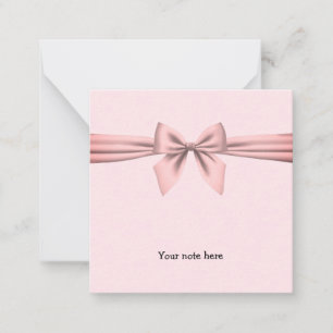 Carte de note Pink Bow Mini Merci