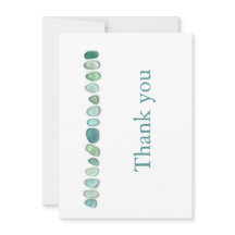 Carte de note plat Aqua Sea Glass