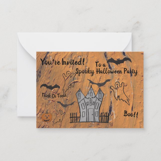 Carte de note plat Halloween Invitation (Devant)