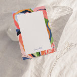 Carte de note plat personnalisée Art Abstrait colo<br><div class="desc">Ce design personnalisé de carte à notes présente une belle aquarelle peinte à la main art abstrait. Customisez le texte avec votre nom et utilisez-le pour n'importe quelle occasion ou entreprise. D'autres produits correspondants sont disponibles dans ma boutique ByEunMee.</div>