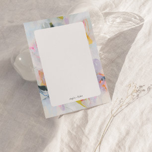 Carte de note plat personnalisée Art Abstrait colo