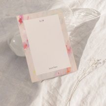 Carte de note plat personnalisée Art Abstrait colo