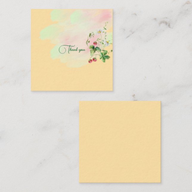 Carte de note plate (Devant / Derrière)