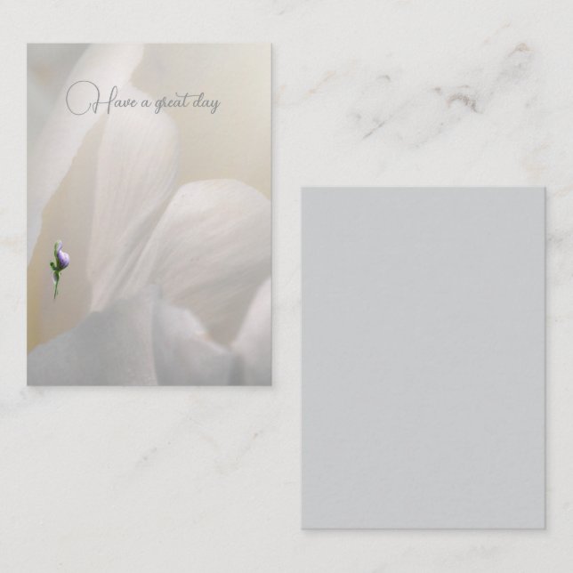 Carte de note plate (Devant / Derrière)