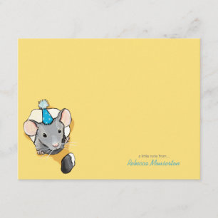 Carte de note plate de port de Merci de casquette