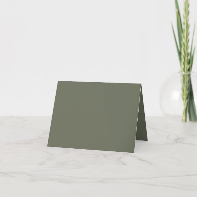 Carte de note pliable verte Moss minimale - person (Devant)