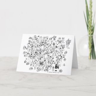 Carte de note pliée à thème Halloween